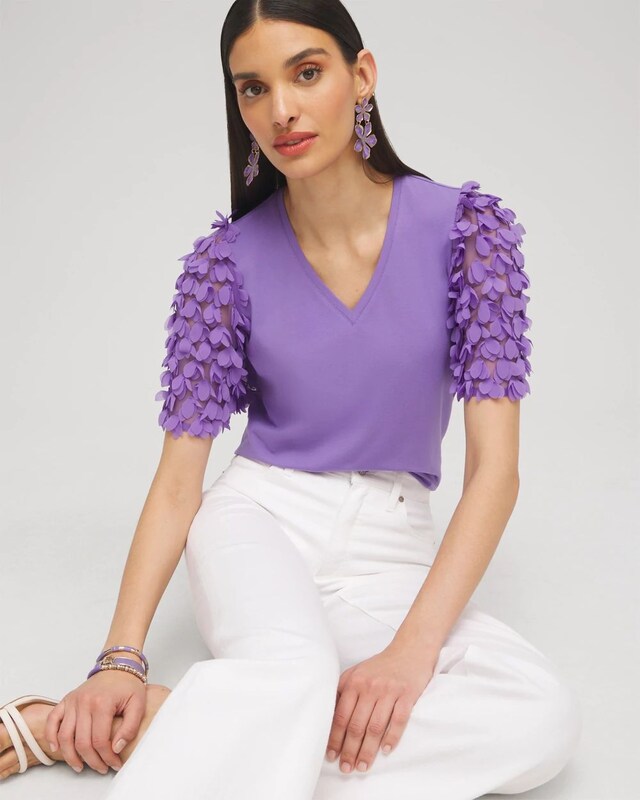 Applique Sleeve Tee - image 2